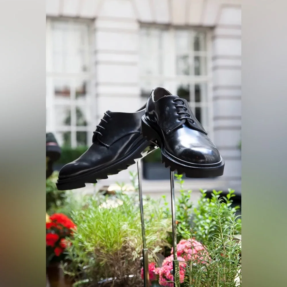 Matthew Miller‎ x Robert Clergerie Round Toe Razor Derby in Black 42 1/2 E $457
